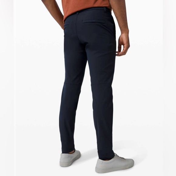 Lululemon Men's 33” Commission Pant Slim Warpstreme True Navy Stretch Chino ABC - Picture 2 of 9